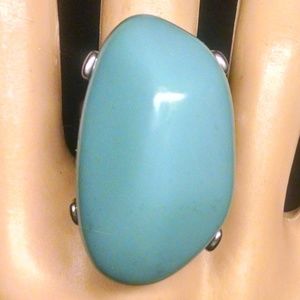 Beautiful Turquoise Color Extra Large Stone Ring